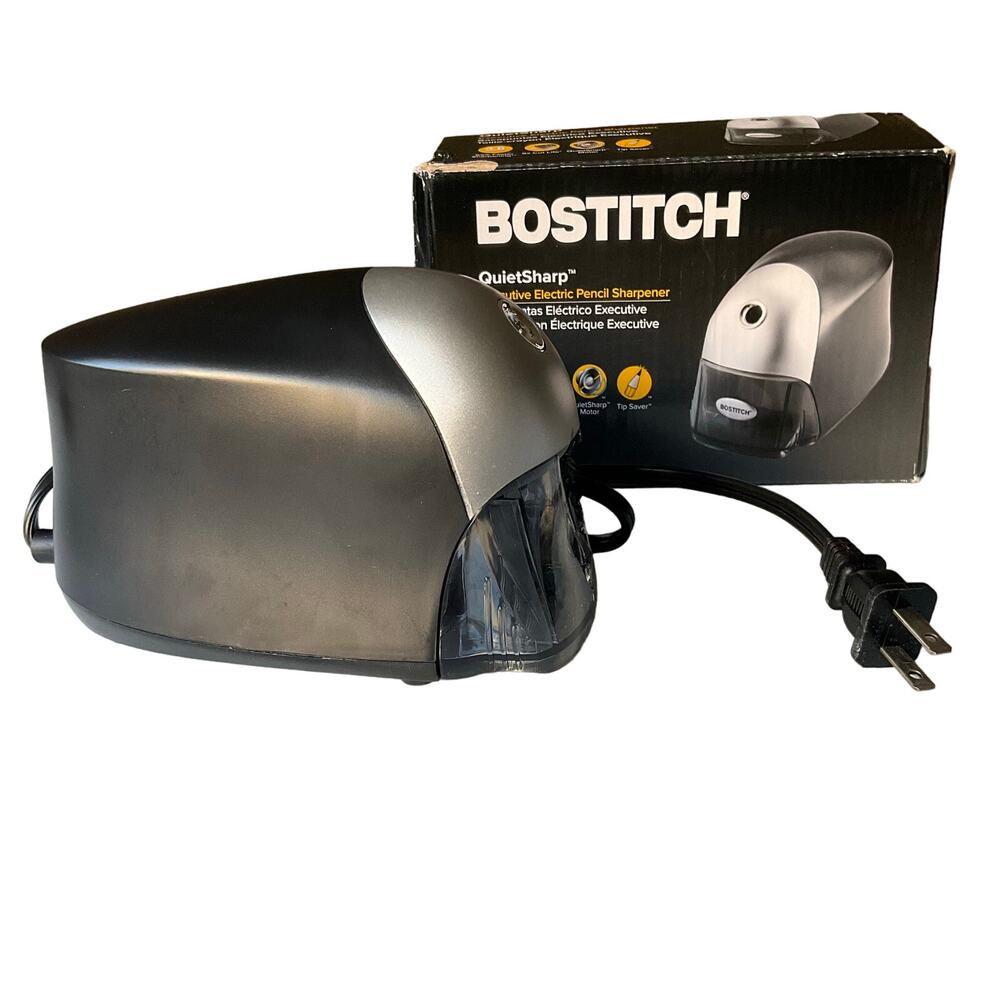 Bostitch Office QuietSharp Executive Heavy Duty Electric Pencil Sharpener, Black